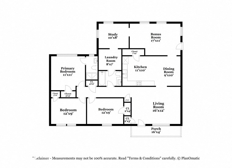 this floor plan is an approximation of our floor plan and may not include everything