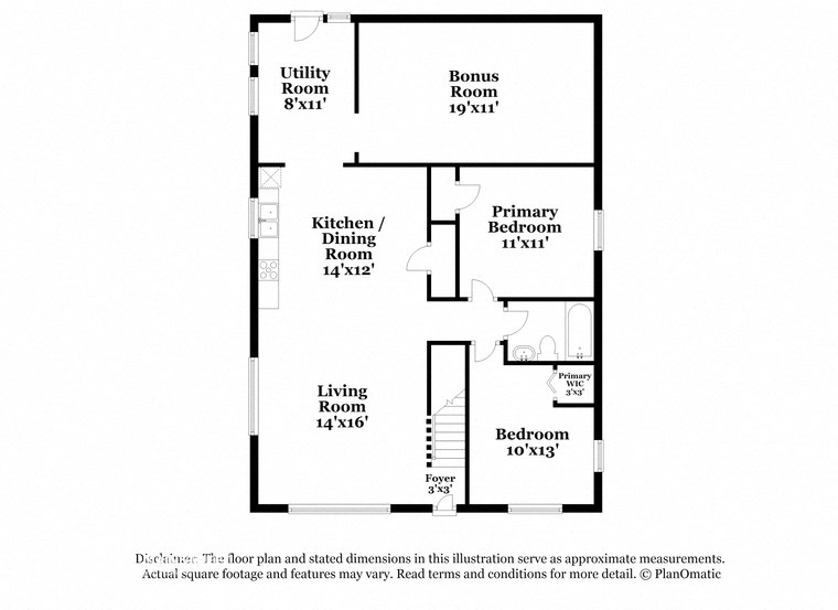 a floor plan of a house with a bedroom and a living room