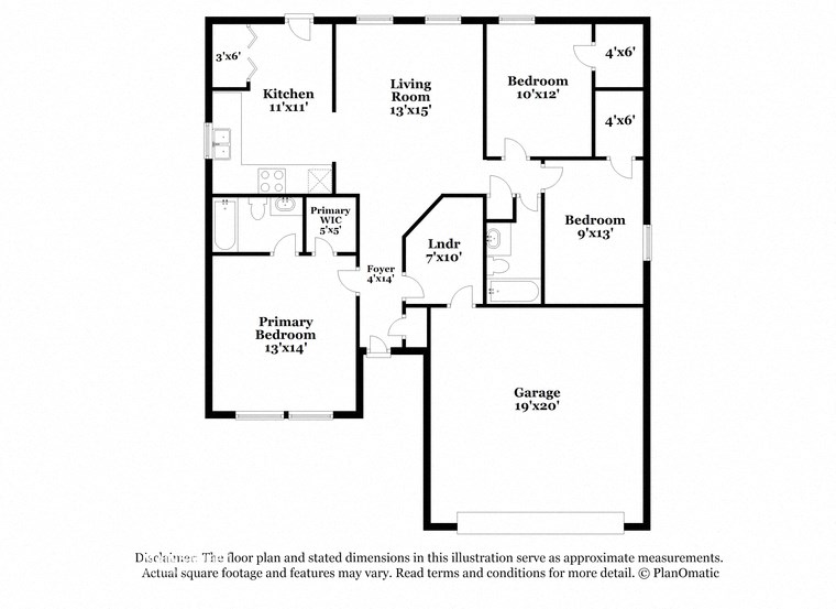 a floor plan of a house with two bedrooms and a bathroom