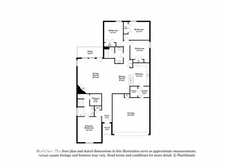 this floor plan is an approximation of our floor plans