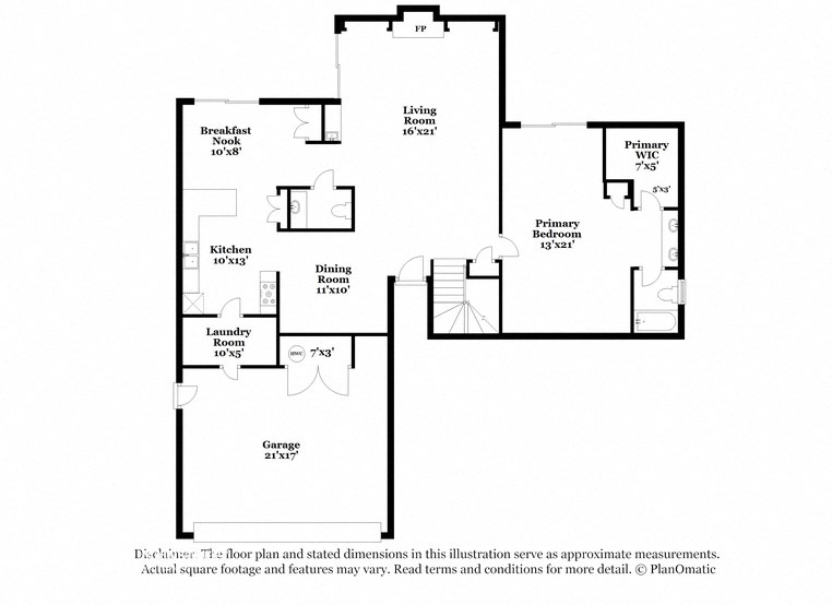 the schematic floor plan of the residence