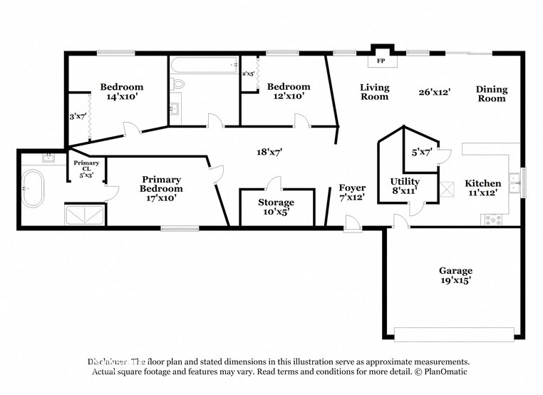 this floor plan is an approximation of our floor plan and may not include all measurements