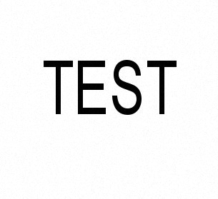the logo for test is shown in black and white