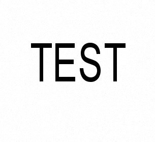 the logo for test is shown in black and white