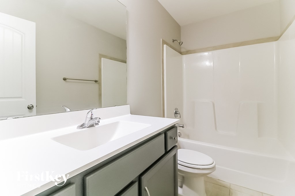 a bathroom with a sink and a toilet and a shower