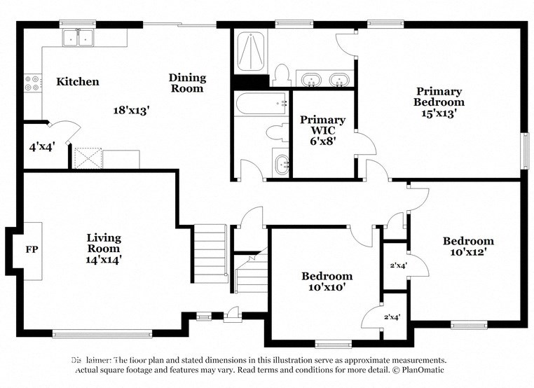 a floor plan of a house with bedrooms and a kitchen and a living room