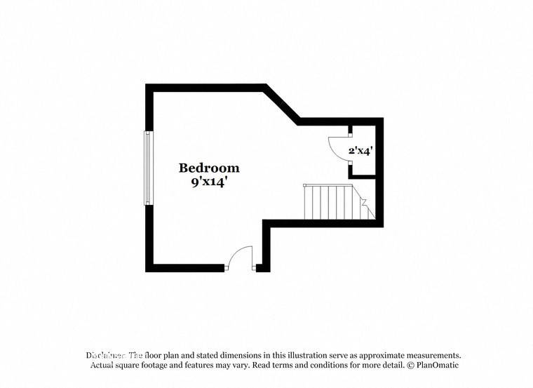 a schematic diagram of the floor plan and sealed dimensions in this micro apartment
