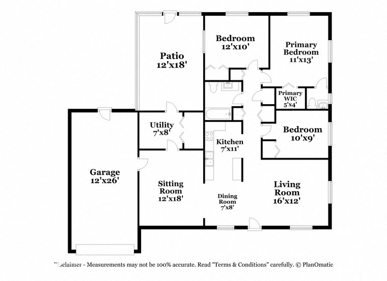 a floor plan of a house with bedrooms and a living room