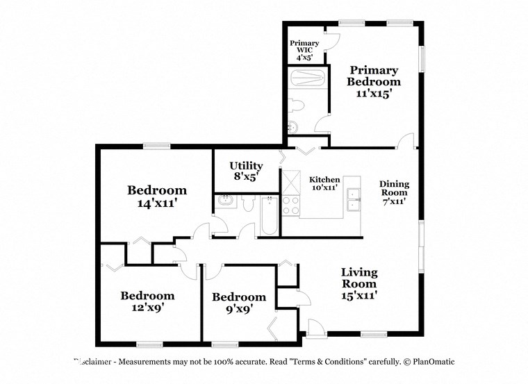 a floor plan of a house with bedrooms and a living room