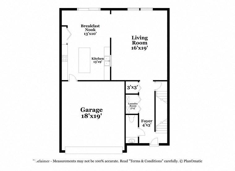 a floor plan of a bedroom floor plan with a garage and a living room