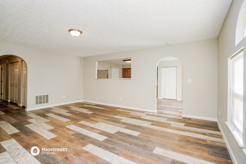 the living room and dining room are spacious and open to the kitchen