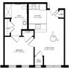 1 Bedroom 1 Bath 2D Floorplan Style C1 1 Bedroom 1 Bath 2D Floorplan Style C1-Legacy Apartments, Pittsburgh, PA 15219
