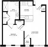 1 Bedroom 1 Bath 2D Floorplan Style A1 1 Bedroom 1 Bath 2D Floorplan Style A1-Legacy Apartments, Pittsburgh, PA 15219