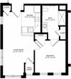 1 Bedroom 1 Bath 2D Floorplan Style B2 1 Bedroom 1 Bath 2D Floorplan Style B2-Legacy Apartments, Pittsburgh, PA 15219
