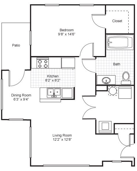 Legends Park Apartments Floor Plans One Bedroom Garden Apartment Floor Plan 1