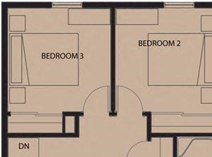 3 Bedroom 2.5 Bath Townhome 2D Floorplan 3 Bedroom 2.5 Bath Townhome 2D Floorplan_North Sarah Apartments, St. Louis, MO