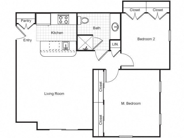 Two Bedroom Floor Plan 2