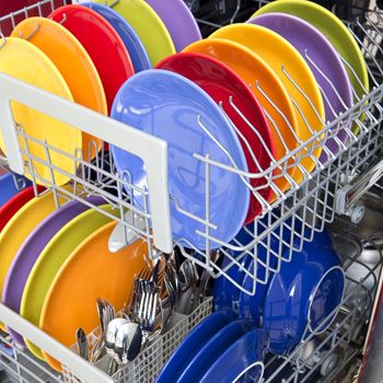 dishwasher full of dishes