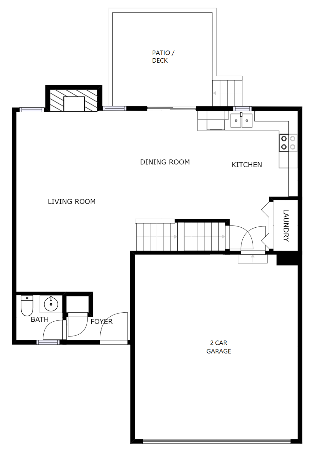 a blueprint of a floor plan of a house