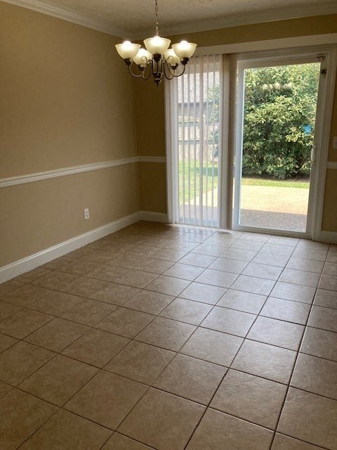 a living room with a tiled floor and a sliding glass door