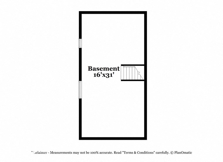 a floor plan of a room with a door