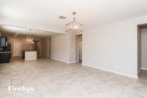 the living room and dining room are spacious and clean