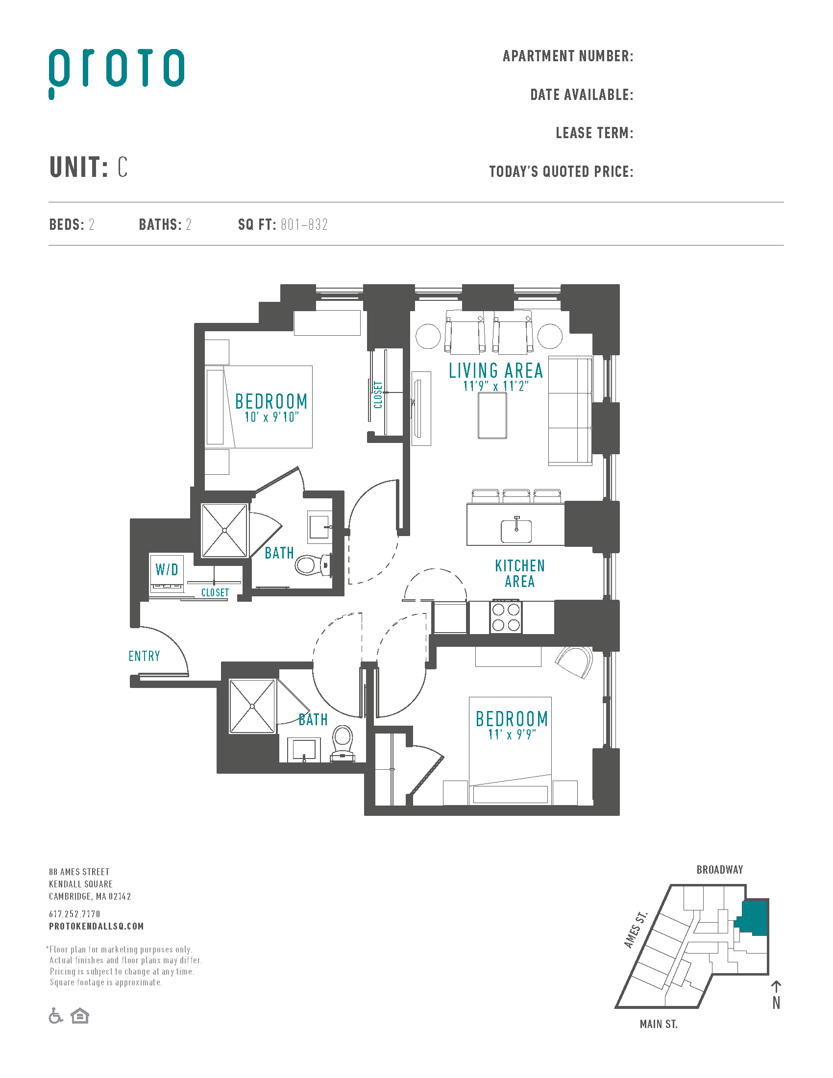 2 Bed/2 Bath-C
