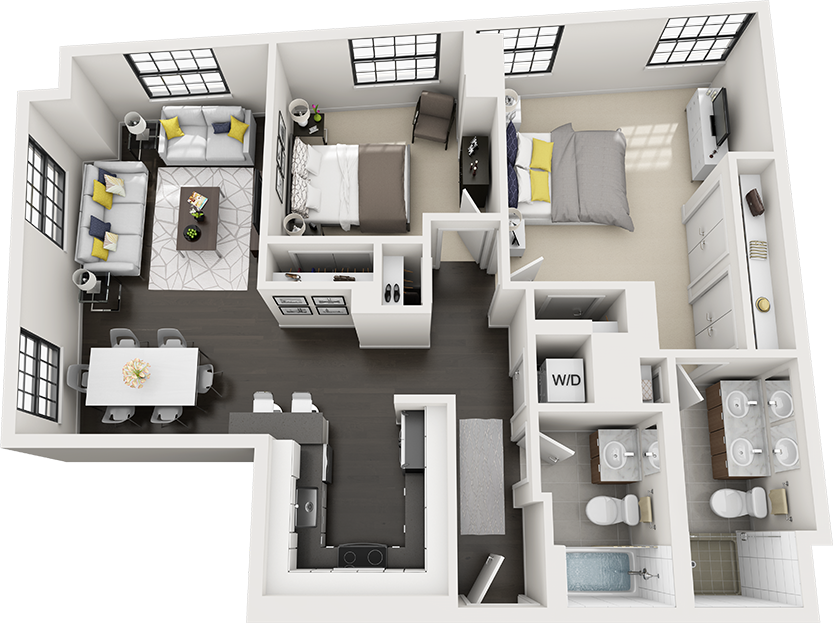 2 Bed/2 Bath-b20ab