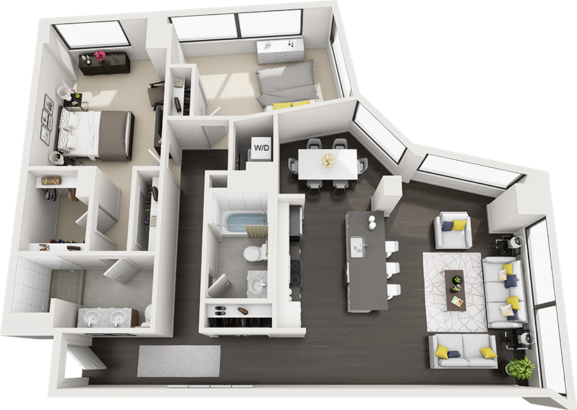 2 Bed/2 Bath-b20e