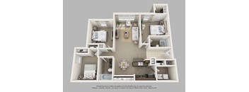 Three Bedroom Two Bath Floor Plan
