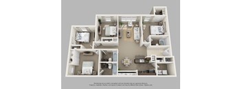 Four Bedroom Three Bath Floor Plan
