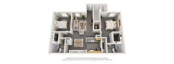 Two Bedroom Two Bath Floor Plan