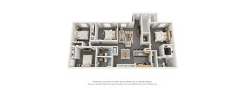 Four Bedroom Three Bath Floor Plan