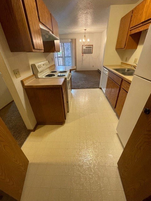 a kitchen with a stove and a sink