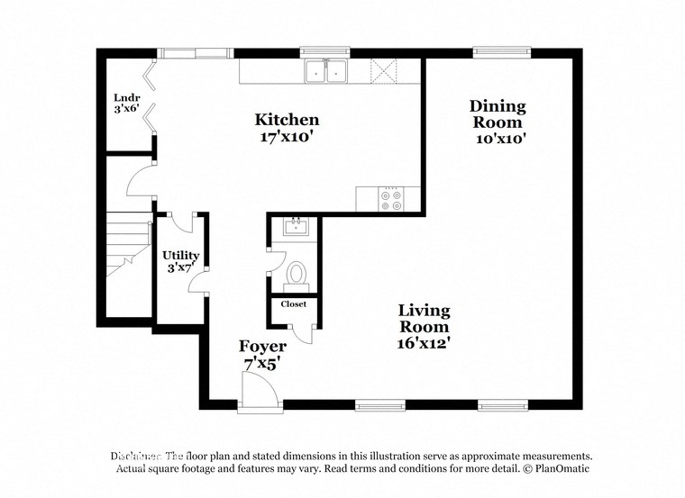 a floor plan of a house with a bedroom and a living room