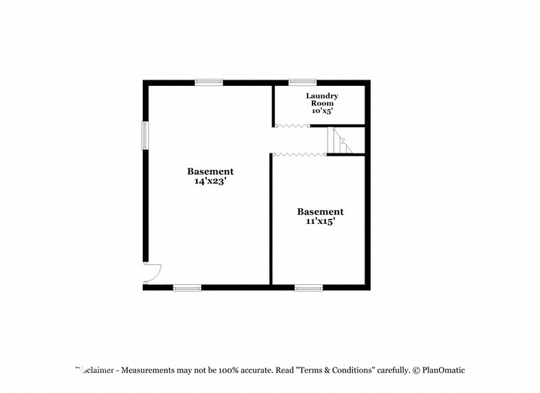 a floor plan of a house with a bedroom and a living room