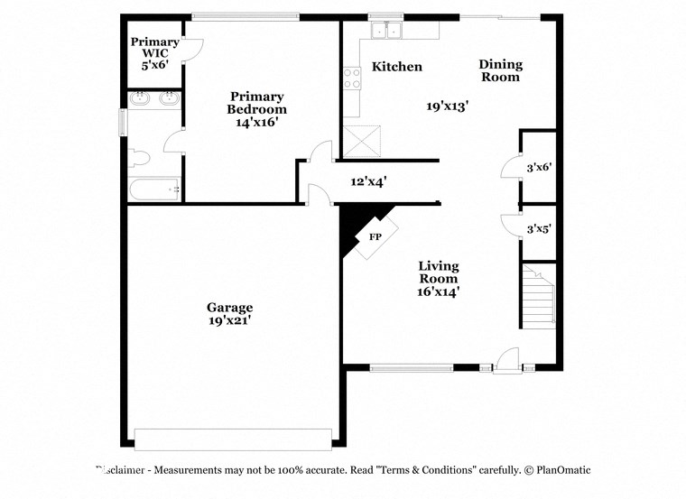 a floor plan of a house with a bedroom and a living room