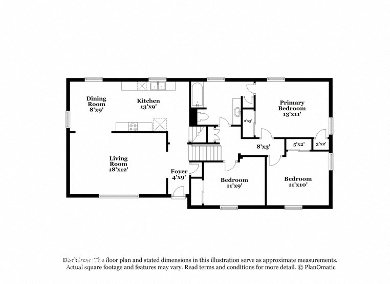 a floor plan of a house with a bedroom and a living room