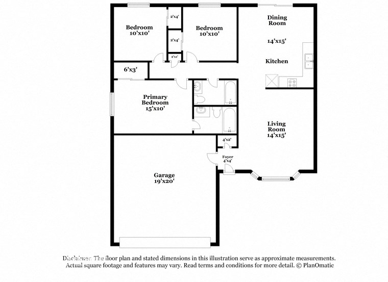 the schematic diagram of the house showing the floor plan and selected dimensions
