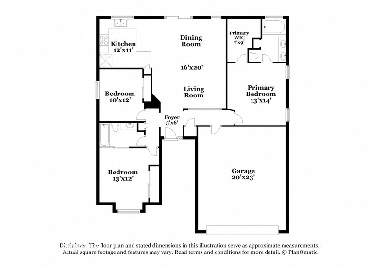 a floor plan of a house with bedrooms and a living room