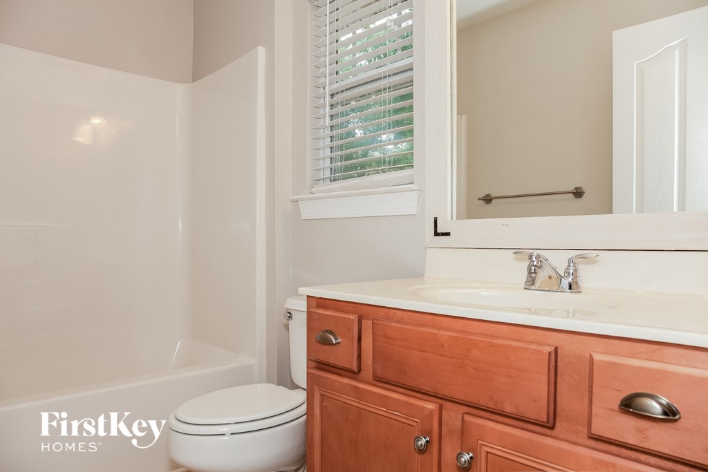 a bathroom with a toilet and a sink and a mirror