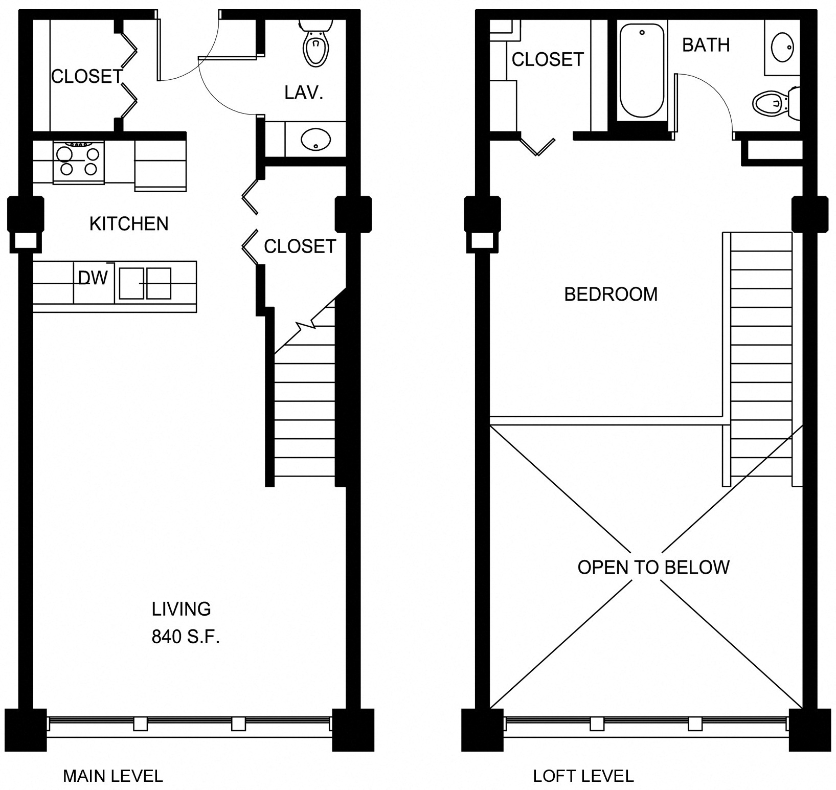 1 Bed/1.5 Bath Loft-P AL3