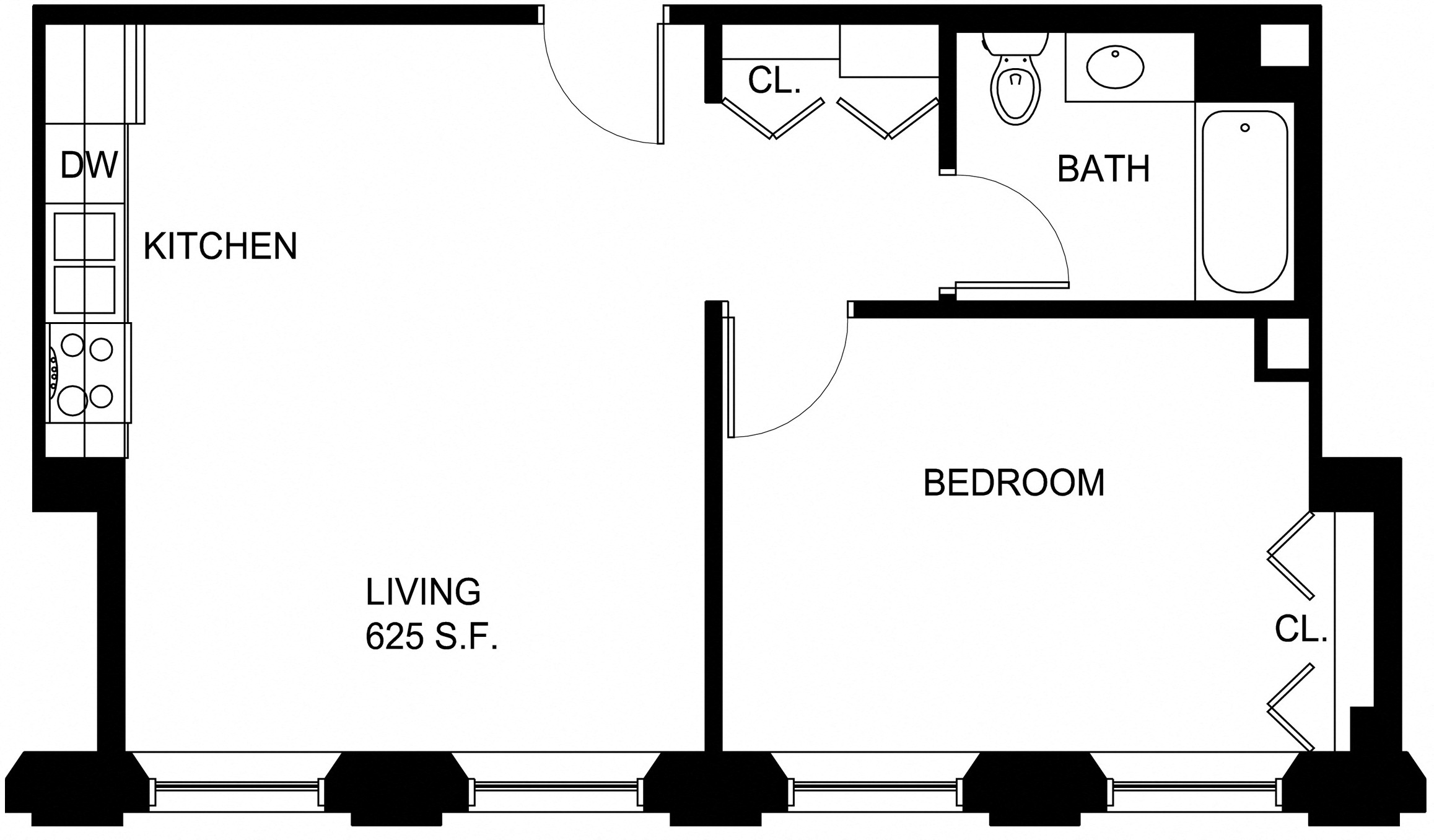 1 Bed/1 Bath-P A3