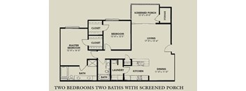 2 Bed 2 Bath Downstairs Screen Porch