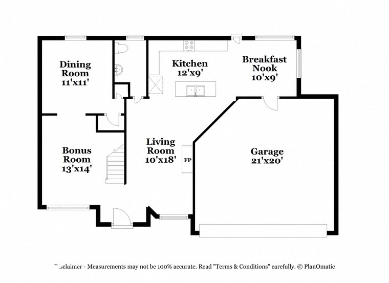 a floor plan of a house with bedrooms and a living room