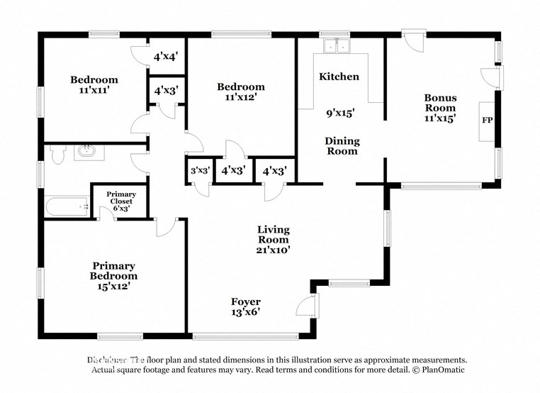 the schematic diagram of the floor plan of the house