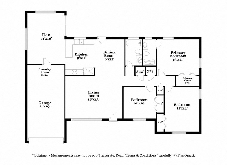 this is the floor plan of the house with bedrooms and baths