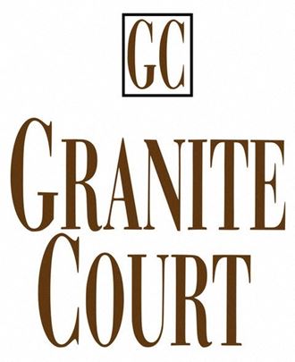 a logo with the words grand court in three different fonts
