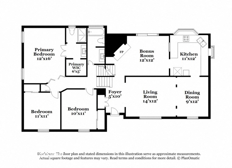 a floor plan of a house with bedrooms and baths