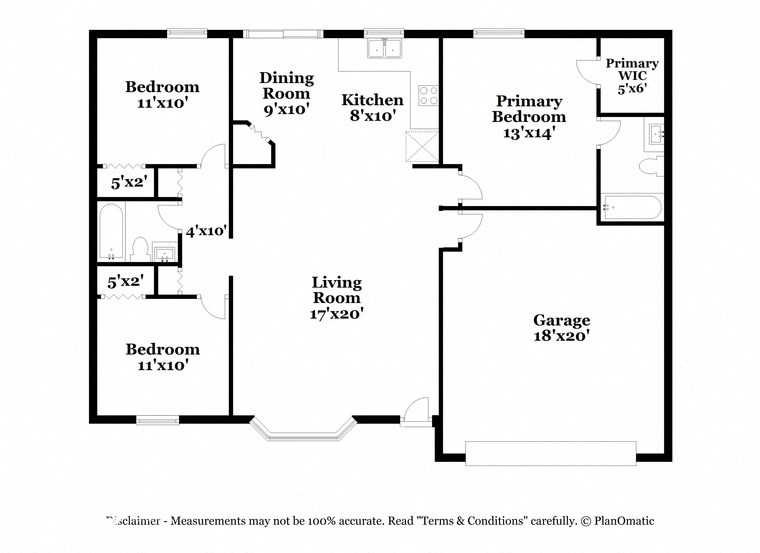 a floor plan of a house with a bedroom and a living room